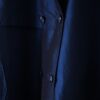 oversized glossy deep blue color trench design coat