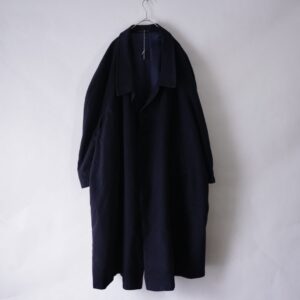 monster oversized navy wool coat