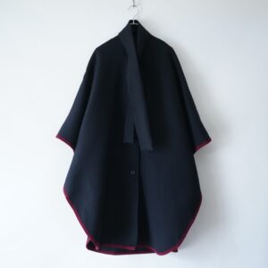 burgundy piping design special poncho