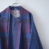 beautiful gradation purple stall design wool coat