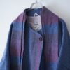 beautiful gradation purple stall design wool coat