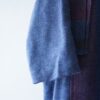 beautiful gradation purple stall design wool coat