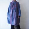 beautiful gradation purple stall design wool coat