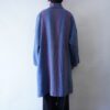 beautiful gradation purple stall design wool coat