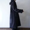 oversized faux black mouton maxi long coat