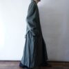 oversized pistàcchio green & paisley lining design maxi long coat