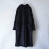 oversized faux black mouton maxi long coat