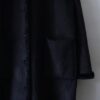 oversized faux black mouton maxi long coat