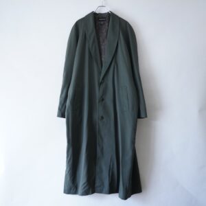 oversized pistàcchio green & paisley lining design maxi long coat