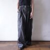 glossy fake leather wide cargo pants