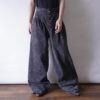 Y2K fade black baggy wide denim pants