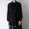 black velours × black see-through pattern shirt