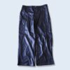 glossy fake leather wide cargo pants