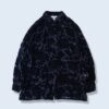 black velours × black see-through pattern shirt