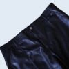 glossy fake leather wide cargo pants