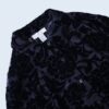 black velours × black see-through pattern shirt