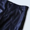 glossy fake leather wide cargo pants