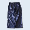 glossy fake leather wide cargo pants