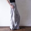 glossy silver wide maxi track pants