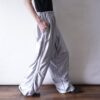 glossy silver wide maxi track pants