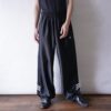 【adidas】glossy black side snap wide track pants