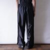 【adidas】glossy black side snap wide track pants