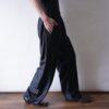 【adidas】glossy black side snap wide track pants