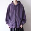 "BORO" fade purple zip up parka