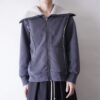 super high neck like sailor collar jacket