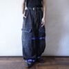 【MARITHE FRANCOIS GIRBAUD】blue velcro × black denim wide baggy shuttle pants