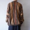 【TUNDRA】oversized brown black 3D cotton knit