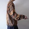 【TUNDRA】oversized brown black 3D cotton knit