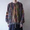 【COOGI】rare moss green color linen mix 3D cotton knit