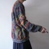 【COOGI】rare moss green color linen mix 3D cotton knit