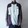 【adidas】blue white × brown half zip track jacket