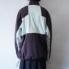 【adidas】blue white × brown half zip track jacket