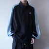 【adidas】black × pale blue switching track jacket