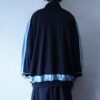 【adidas】black × pale blue switching track jacket