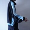 【adidas】black × pale blue switching track jacket