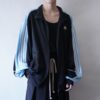 【adidas】black × pale blue switching track jacket