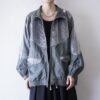 glossy silver switching blouson