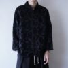 reversible black × dark red chenille pattern jacket