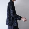 reversible black × dark red chenille pattern jacket