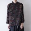 reversible black × dark red chenille pattern jacket