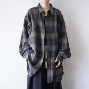 DEAD STOCK oversized heave nell check shirt