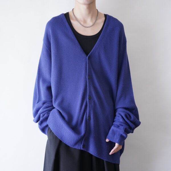 【DOCKERS】oversized beautiful blue acrylic cardigan