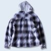 monotone shadow check puff hoodie jacket