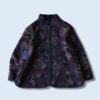 reversible black × dark red chenille pattern jacket