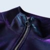 iridescent purple glossy short length jacket