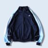 【adidas】black × pale blue switching track jacket